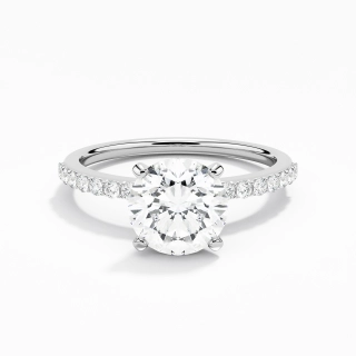 Simple Round 1.50ct Moissanite Engagement Ring