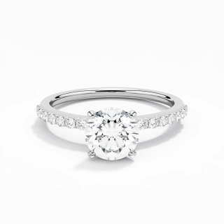 Simple Round 1.00ct Moissanite Engagement Ring