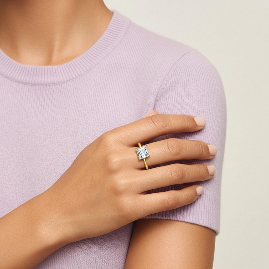 Plata esterlina 925 Circonio cúbico Anillo de Compromiso