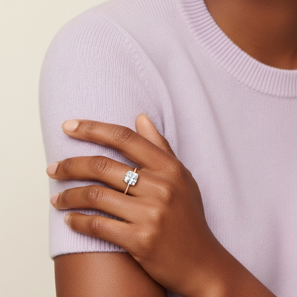 Plata esterlina 925 Circonio cúbico Anillo de Compromiso