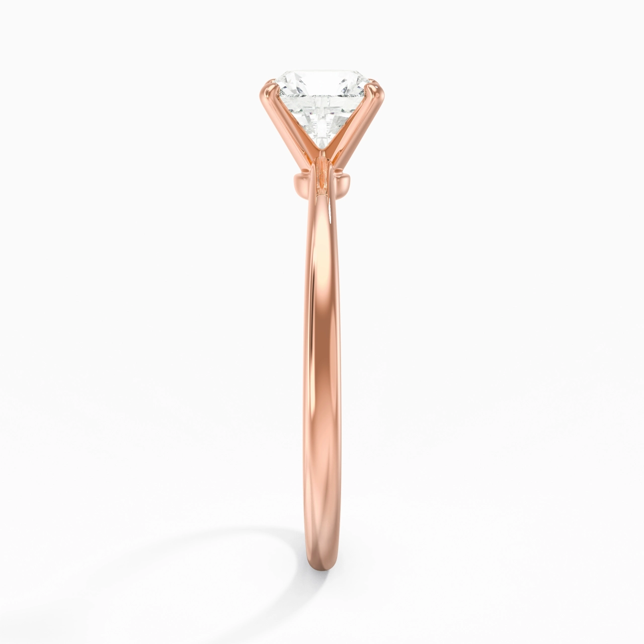 18K Rose Gold Moissanite Engagement Ring