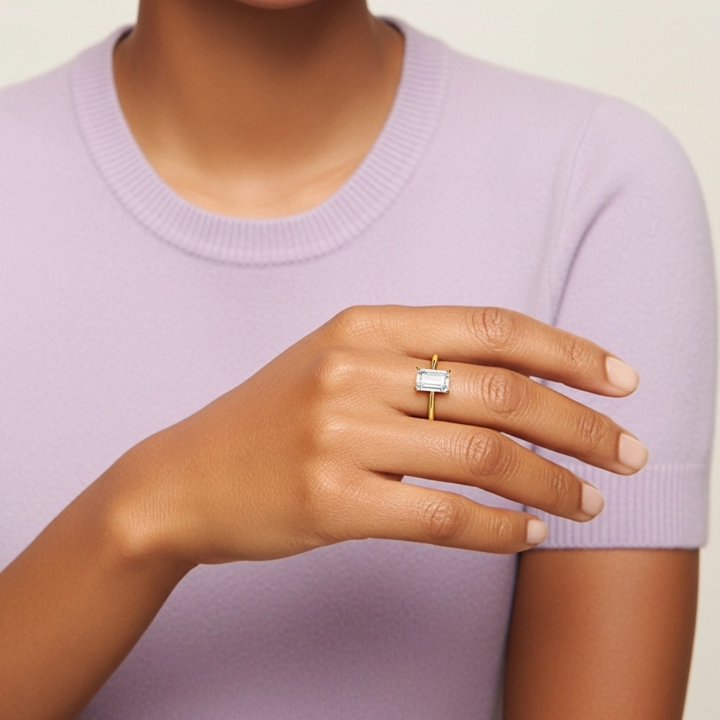 925 Sterling Silver Cubic Zirconia Engagement Ring