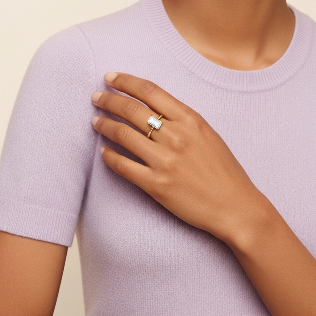 925 Sterling Silver Cubic Zirconia Engagement Ring