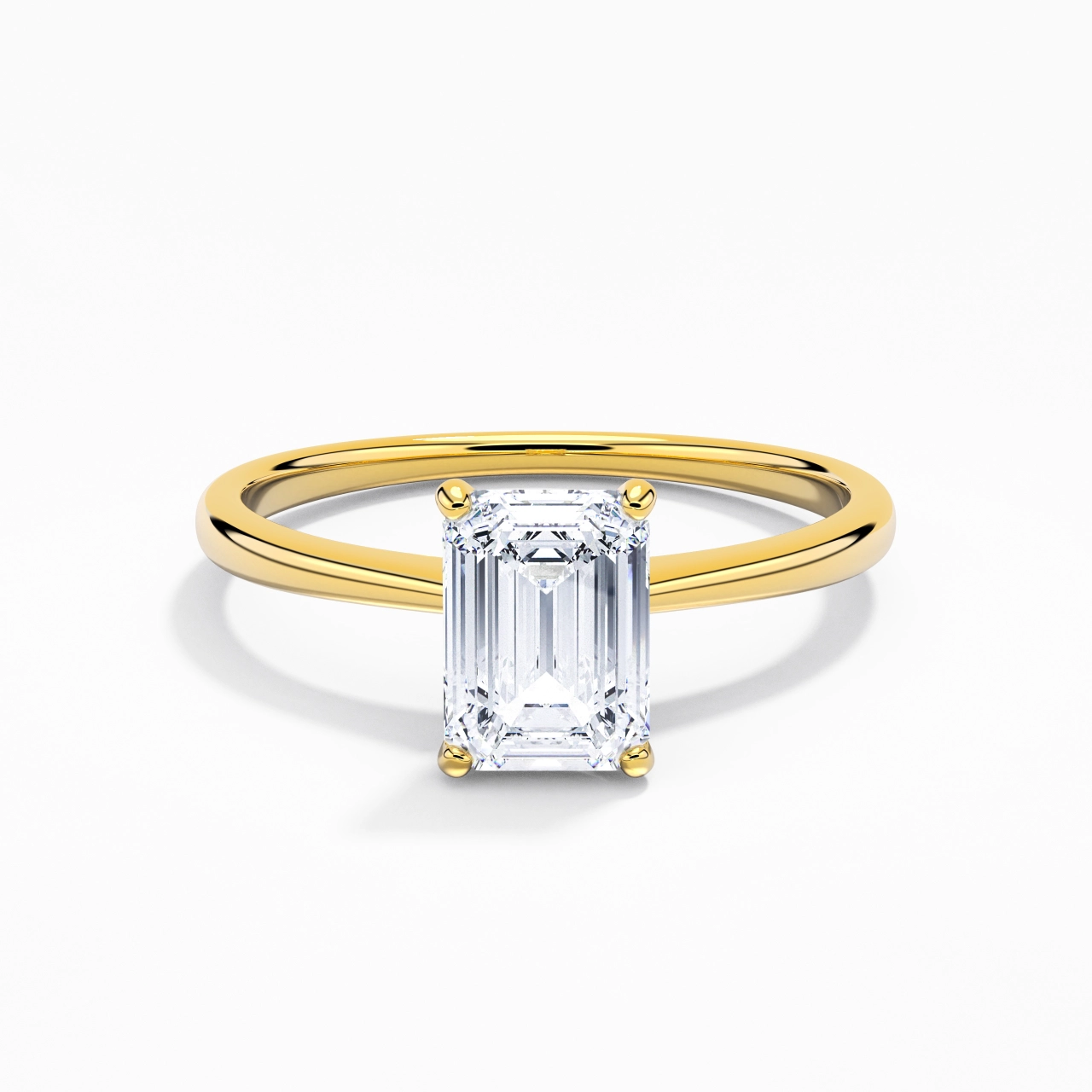 14K Gold Moissanite Engagement Ring