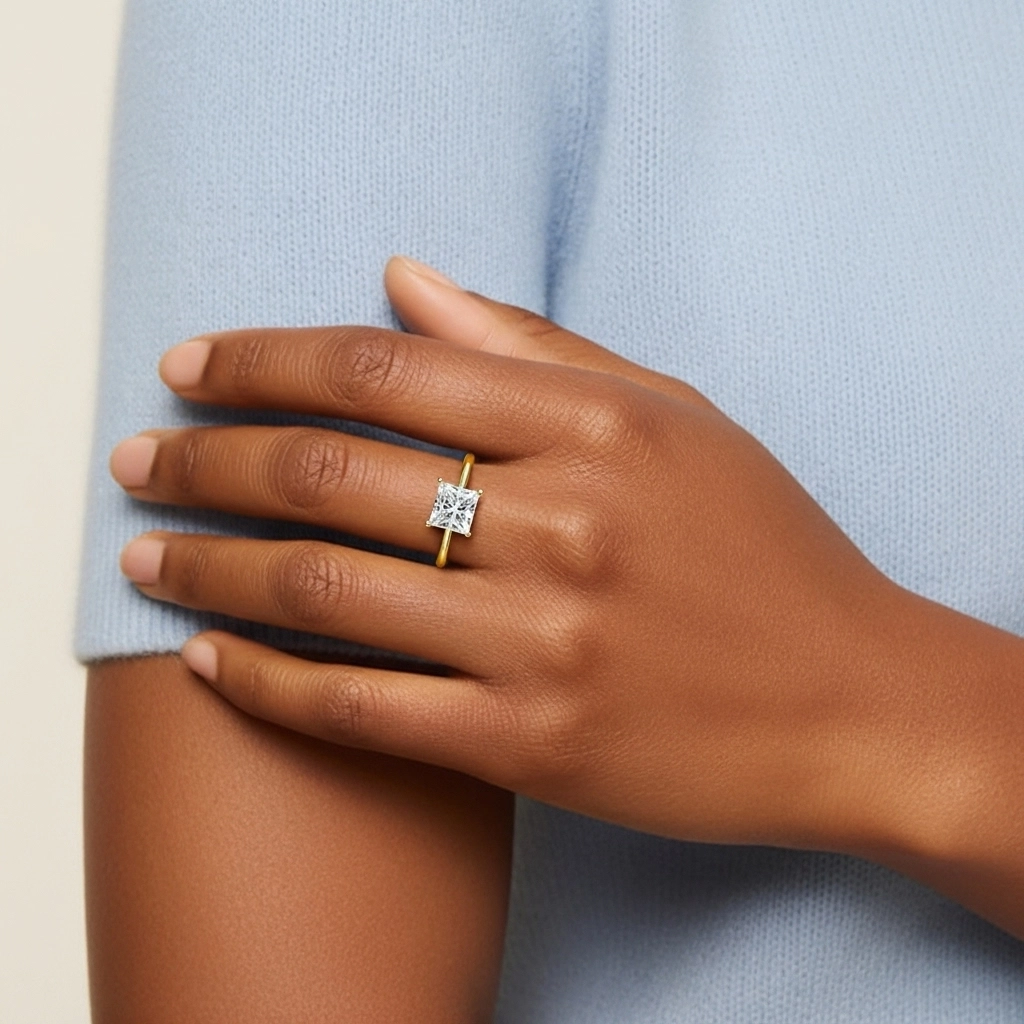 Plata esterlina 925 Circonio cúbico Anillo de Compromiso