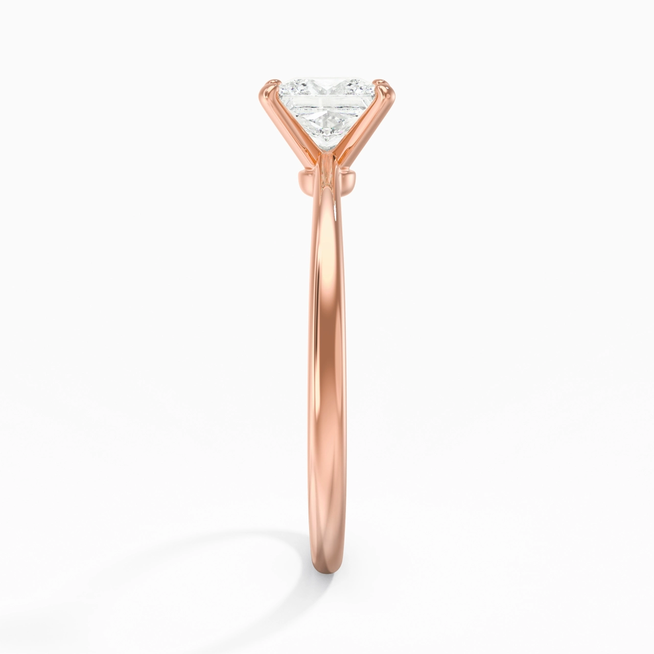 18K Rose Gold Moissanite Engagement Ring