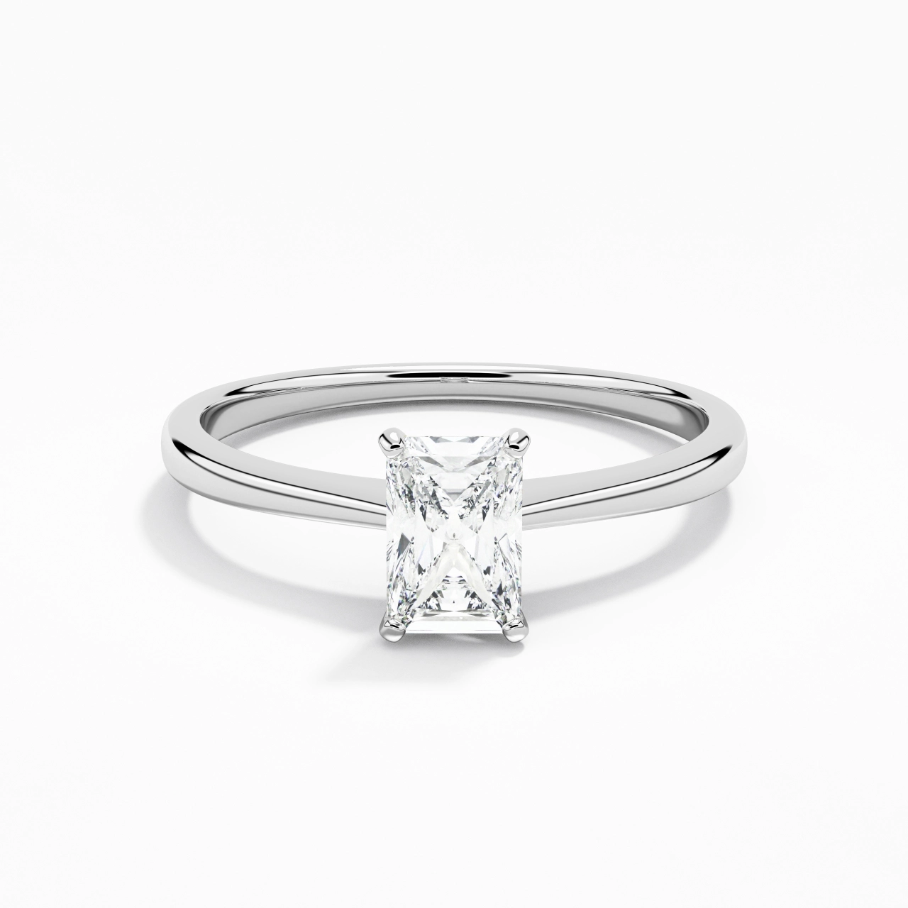 925 Sterling Silver Cubic Zirconia Engagement Ring