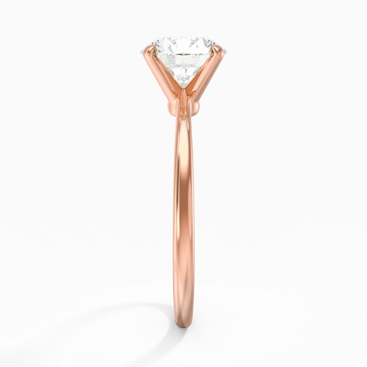 18K Rose Gold Moissanite Engagement Ring