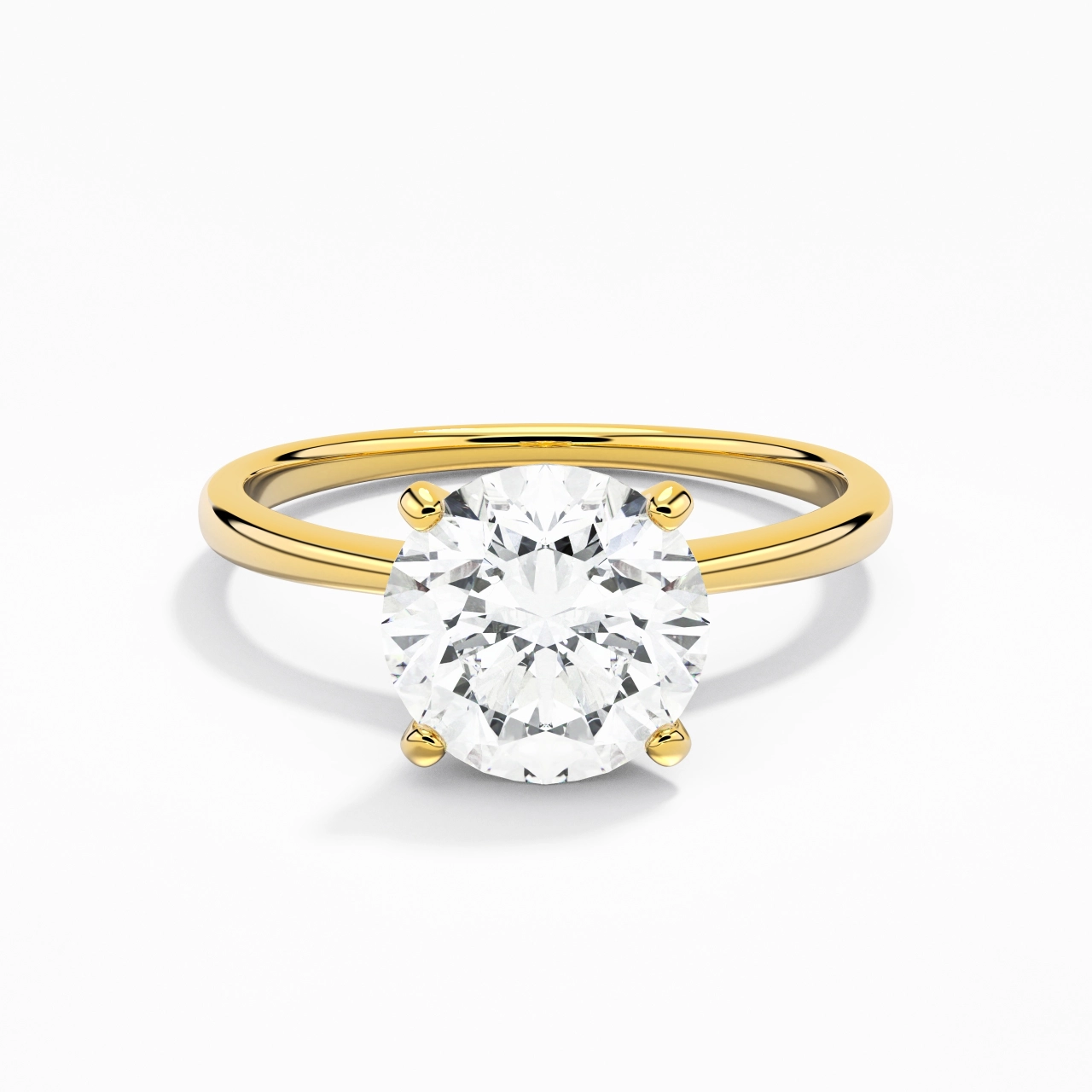 14K Gold Moissanite Engagement Ring