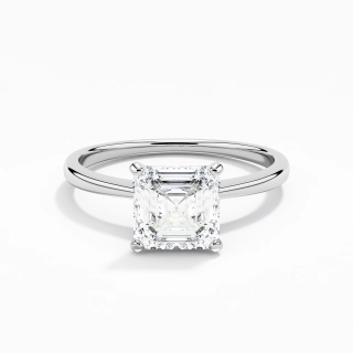 14K White Gold Moissanite Engagement Ring