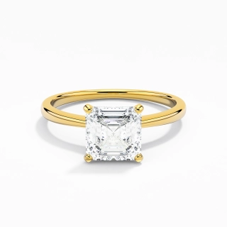 14K Gold Moissanite Engagement Ring