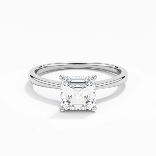 14K White Gold Moissanite Engagement Ring