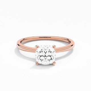 18K Rose Gold Moissanite Engagement Ring