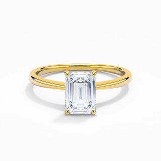 14K Gold Moissanite Engagement Ring