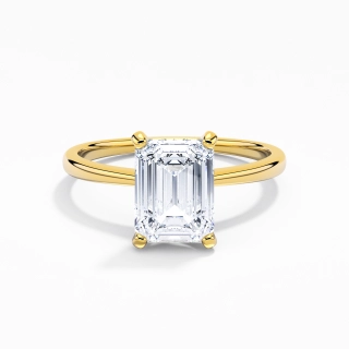 18K Gold Moissanite Engagement Ring