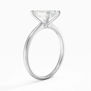 14K White Gold Moissanite Engagement Ring