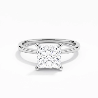 14K White Gold Moissanite Engagement Ring