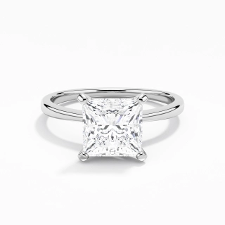 14K White Gold Moissanite Engagement Ring