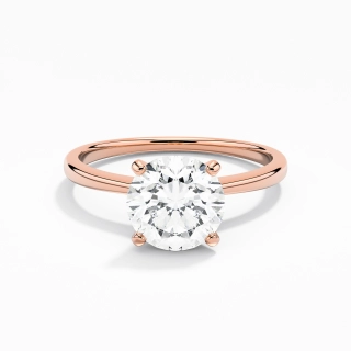 18K Rose Gold Moissanite Engagement Ring