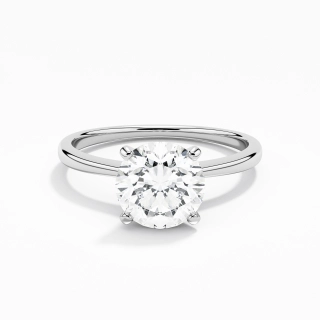 14K White Gold Moissanite Engagement Ring