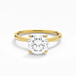 18K Gold Moissanite Engagement Ring