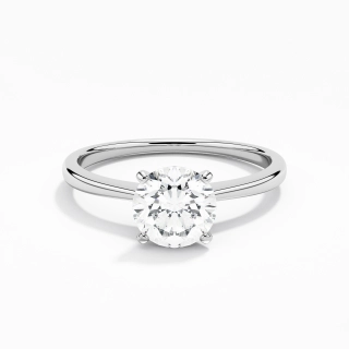 14K White Gold Moissanite Engagement Ring