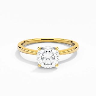 18K Gold Moissanite Engagement Ring