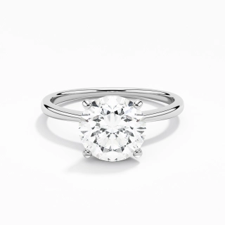 14K White Gold Moissanite Engagement Ring