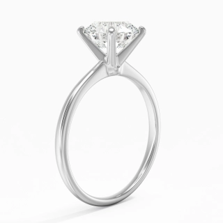 14K White Gold Moissanite Engagement Ring