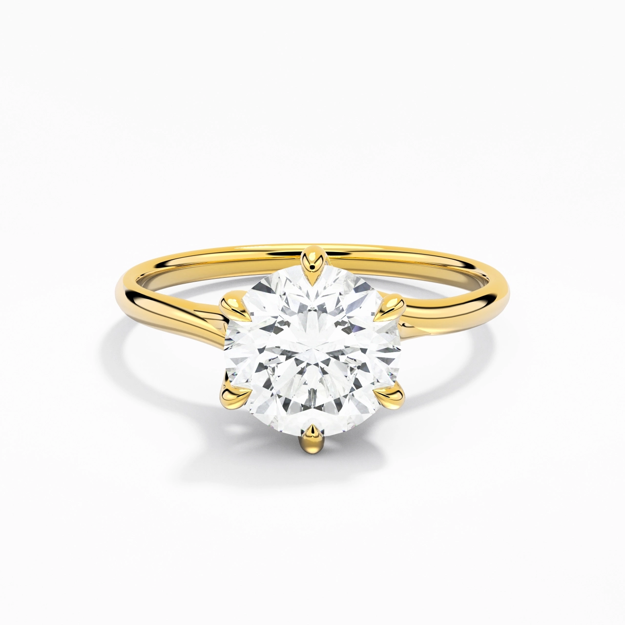 Classic Round Cut Engagement Ring