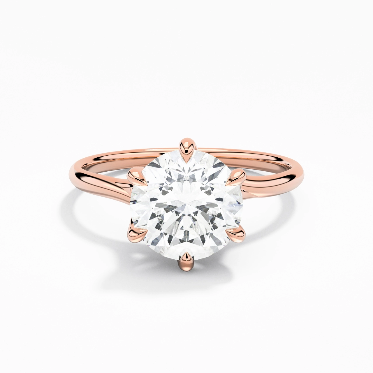 Classic Round Cut Engagement Ring