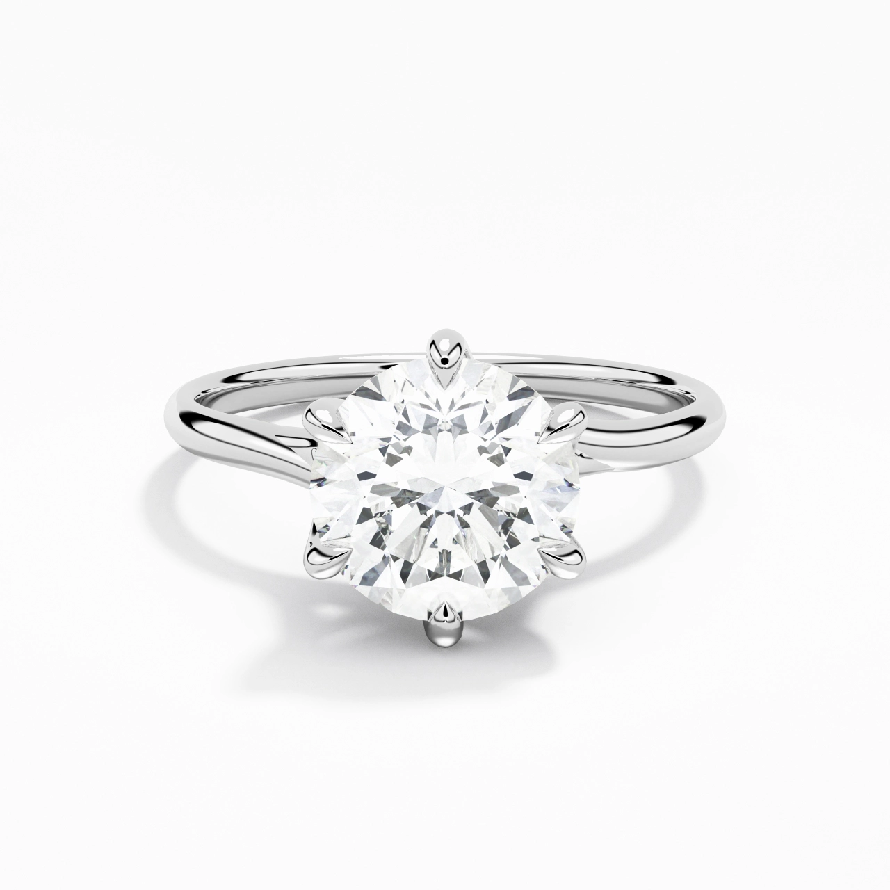 Classic Round Cut Engagement Ring