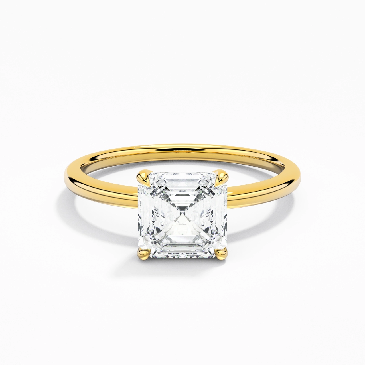 1.50ct Moissanite Engagement Ring 18K Gold