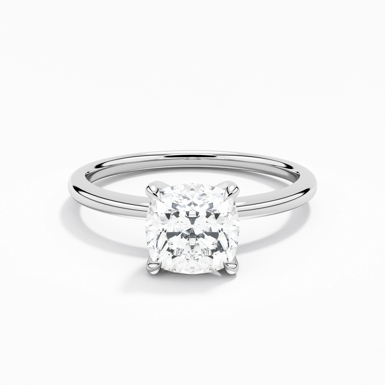 1.50ct Moissanite Engagement Ring 14K White Gold