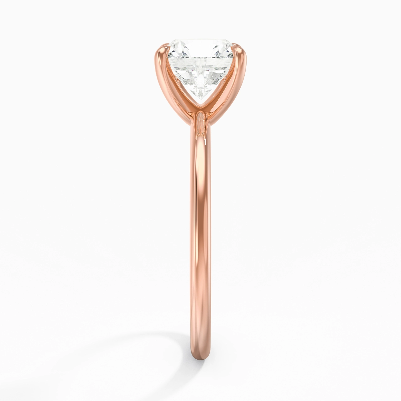 2.00ct Moissanite Engagement Ring 14K Rose Gold