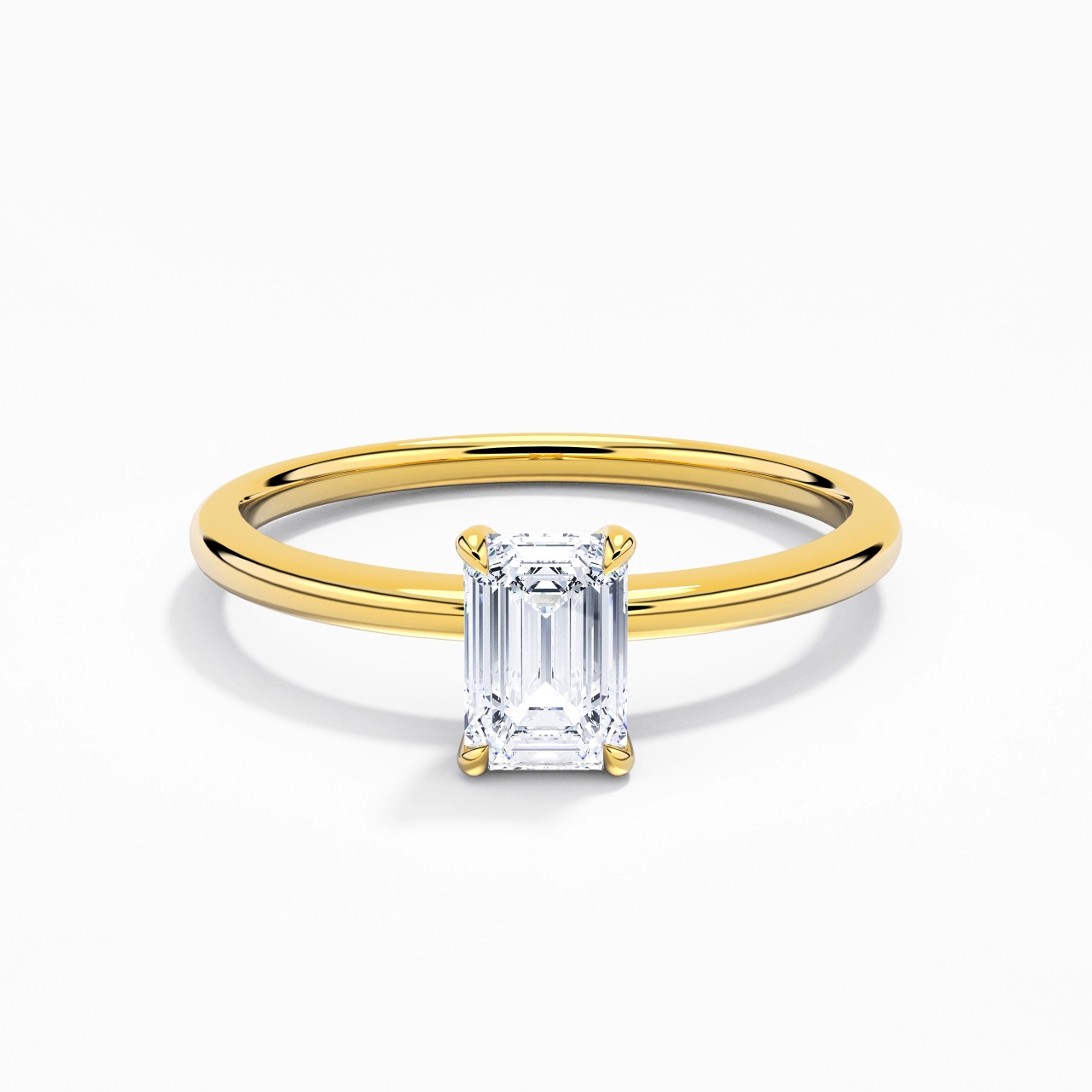 0.80ct Moissanite Engagement Ring 14K Gold