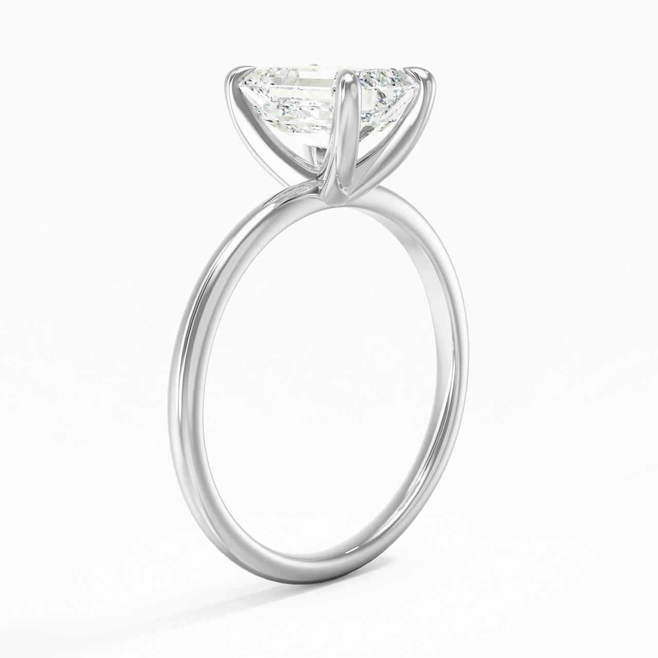 2.00ct Moissanite Engagement Ring 14K White Gold