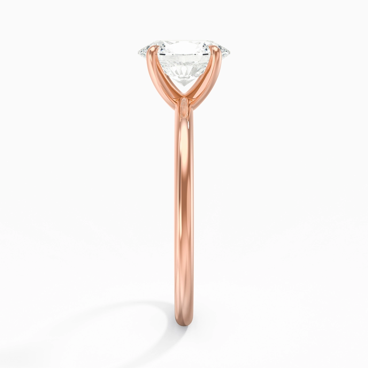 1.50ct Moissanite Engagement Ring 18K Rose Gold