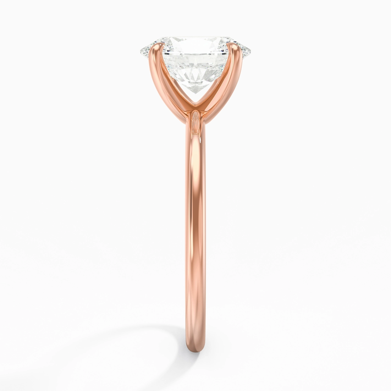 2.00ct Moissanite Engagement Ring 14K Rose Gold