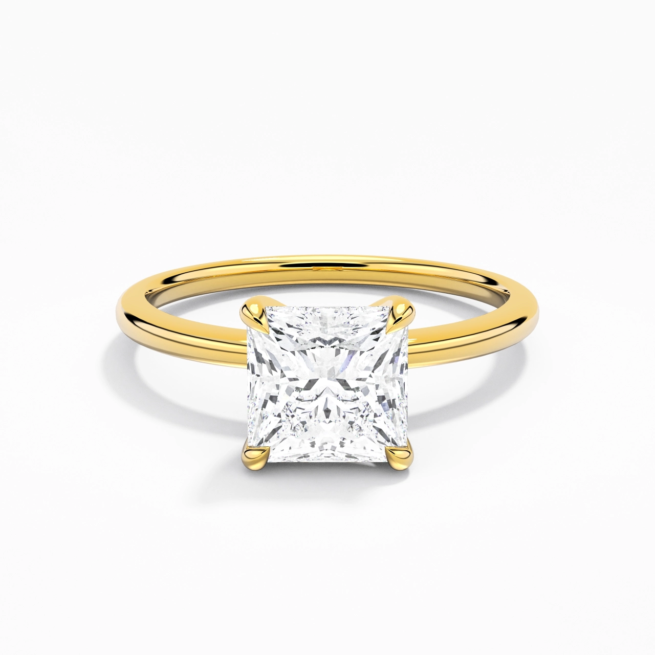 1.50ct Moissanite Engagement Ring 14K Gold