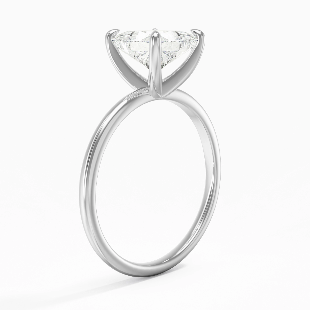 2.00ct Moissanite Engagement Ring 14K White Gold