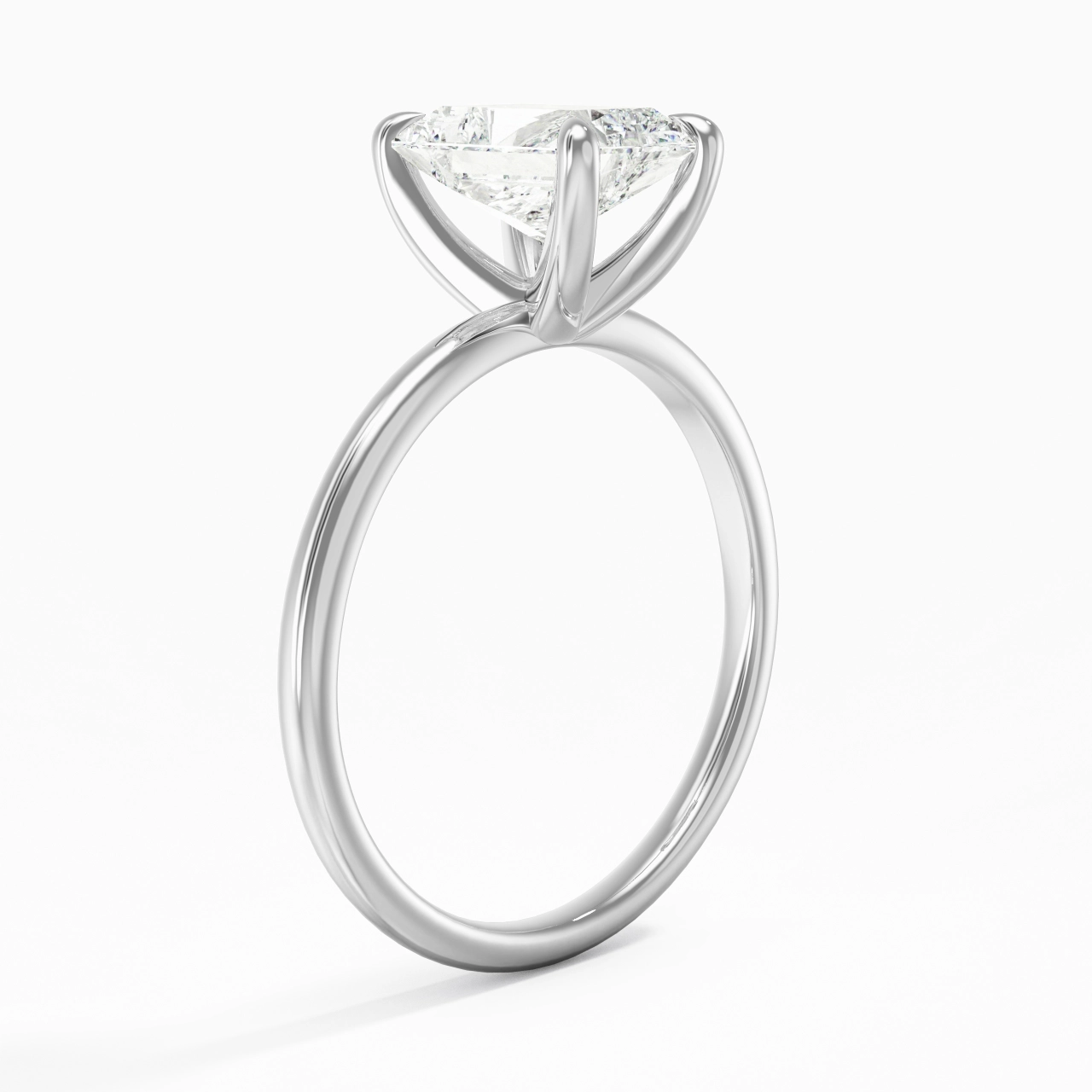 2.00ct Moissanite Engagement Ring 14K White Gold