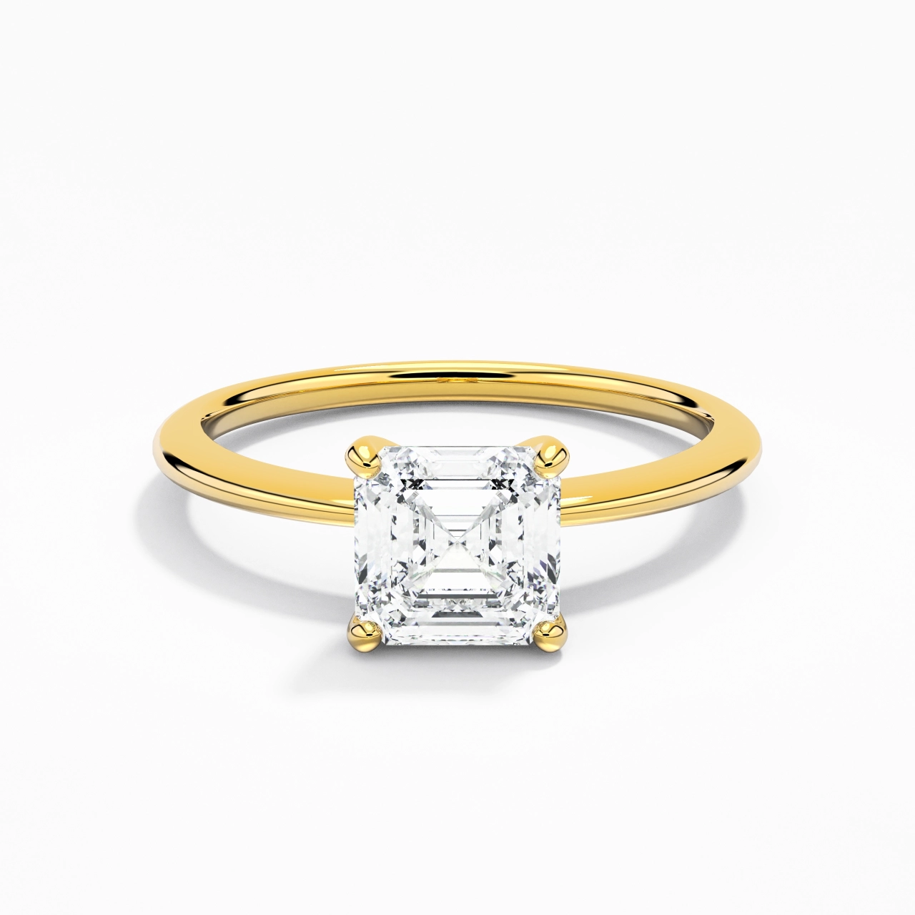 1.00ct Moissanite Engagement Ring 14K Gold