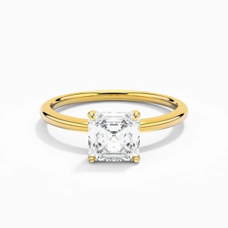 1.00ct Moissanite Engagement Ring 14K Gold