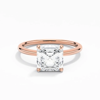 2.00ct Moissanite Engagement Ring 14K Rose Gold