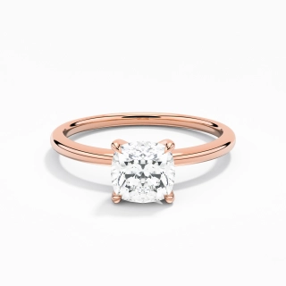 1.00ct Moissanite Engagement Ring 14K Rose Gold