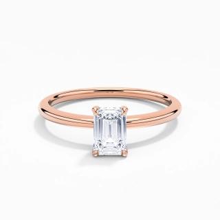 0.80ct Moissanite Engagement Ring 18K Rose Gold