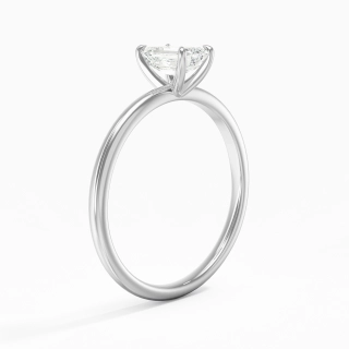 0.80ct Moissanite Engagement Ring 14K White Gold