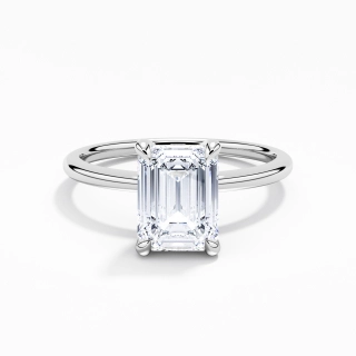 2.00ct Moissanite Engagement Ring 14K White Gold