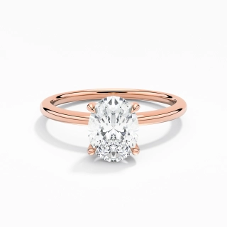 1.50ct Moissanite Engagement Ring 18K Rose Gold